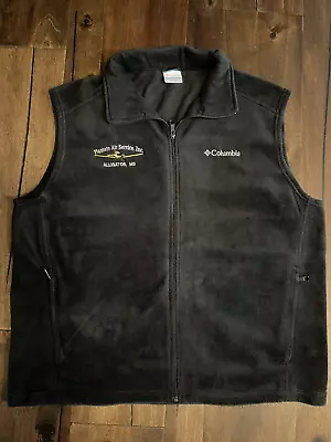 Columbia Men's Black XL Sleeveless Jacket Vest Fleece Zipper NEW • $29.99