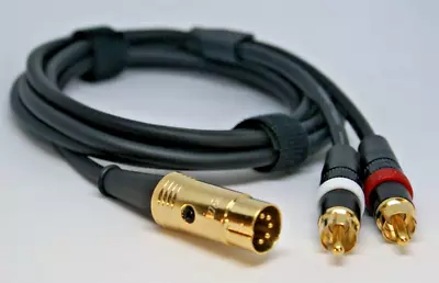 5 Pin Din To 2 X RCA Phono Cables. B&O Quad DVD/CD/AMP To AUX HIFI PRO REAN NEW • $29.99