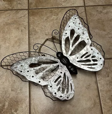 Butterfly 3D Metal Wall Art Garden Sculpture Butterfly 19  Rustic Style S32 • $28