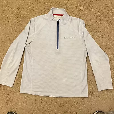 Vineyard Vines 1/4 Zip Performance Golf Sweater Jacket Adult Medium White Men's • $17.88