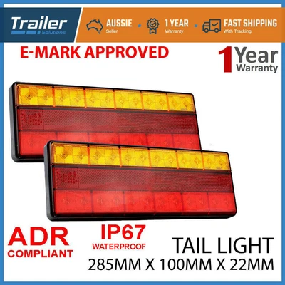 $72.71 • Buy 24 LED TRAILER TAIL LIGHT LAMP TRUCK CARAVAN UTE STOP INDICATOR 12V 285x100 BAR