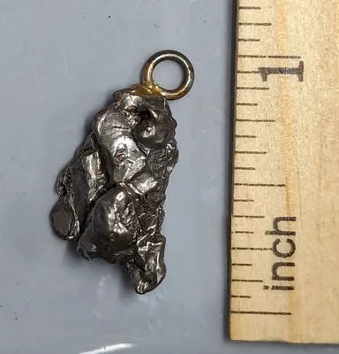 CAMPO DEL CIELO Iron Meteorite From Argentina MADE INTO A PENDANT (#F5792) • £15.40