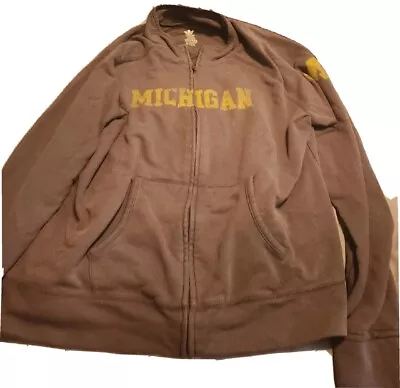 Adidas Michigan State Wolverines Gray Coaches Jacket Full Zip Women’s Size XL • $10