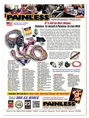 Painless Performance Products Wiring Harnesses 2013 Full-Page Print Magazine Ad • $7.76