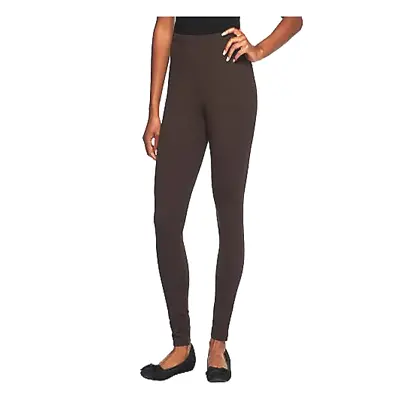 Women With Control Fit Pull-On Knit Leggings Chocolate • $24.99