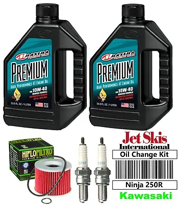 For Kawasaki Ninja 250R EX250J Premium Oil Change Kit NGK Spark Plugs Oil Filter • $47.95