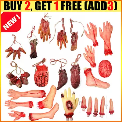 Halloween Fake Body Parts Decor Scary Prop Realistic Severed Arm Hand Party Hot • £4.24