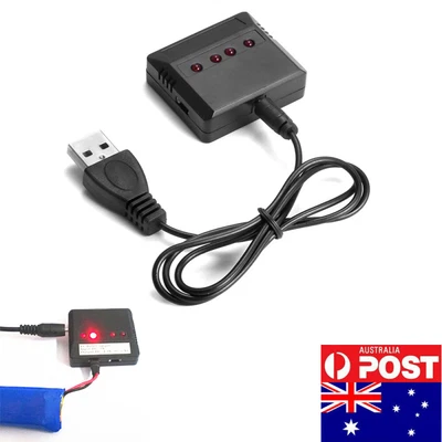 $12.89 • Buy 4 In 1 USB 3.7V 600mAh Lipo Battery Charger For RC Drone Helicopter Quadcopte