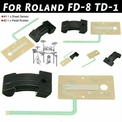 $23.36 • Buy For Roland Drum FD-8 TD-1 Hi Hat Sheet Sensor Actuator Pedal Rubber Parts Set FG