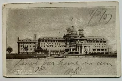 1907 NJ Postcard Spring Lake New Jersey Monmouth Hotel Front View Building  • $6.99