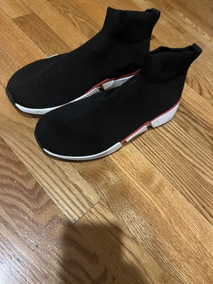 $27 • Buy Zara Sock Shoe Mens 9 (42 )Black White High Top