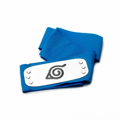 UK Seller Naruto Sasuke Shippuden Metal Plated Headband Forehead Protector Blue • £4.99