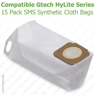 £9.95 • Buy 15x Dust Bags For Gtech HyLite SCV100, SCV101 Vacuum Cleaner