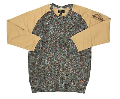 Men's A.Tiziano Driftwood Nicholas Long Sleeve Variegated Sweater Knit Pullover • $78.95