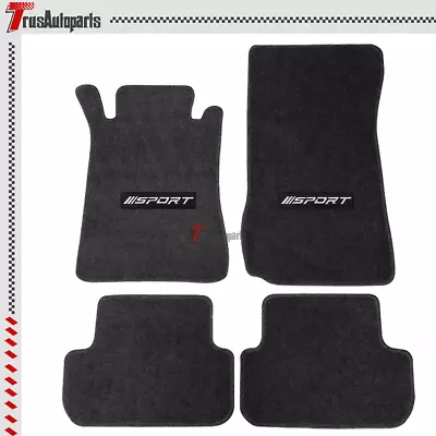 For 03-09 Benz W209 CLK Class Black Nylon Floor Mats Carpet 4PCS W/ White Sport • $57.99