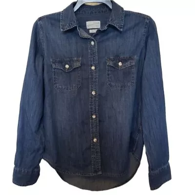 Universal Thread Labette Shirt Oversized Cotton Denim Button Up Shirt Size XS • $14.70