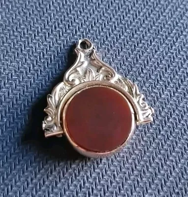 Vintage 9ct Yellow And Rose Gold Red Carnelian And Bloodstone Spinning Watch Fob • £8.50