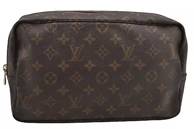 Auth Louis Vuitton Monogram Trousse Toilette 28 Clutch Hand Bag Old Model 6918I • £276.92
