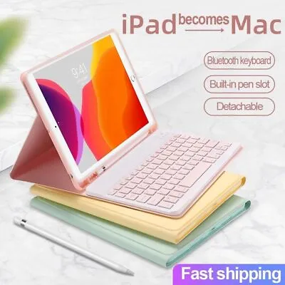 Bluetooth Keyboard Case Cover With Mouse For IPad 5/6/7/8th/9th Gen Air 5 4 Pro • $38.62
