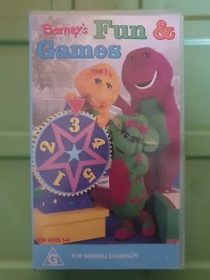 Barney's Fun & Games Vhs Watched Works Great • $13