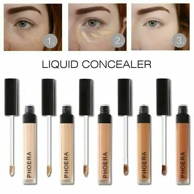 Phoera Full Coverage Matte Liquid Foundation Concealer Makeup Under Eye Coverage • £4.99