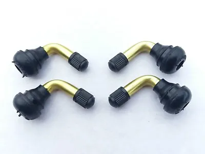 4 Motorcycle 90° Tire Valve Stem Angle Harley Davidson Honda Kawasaki Scooter • $10.99