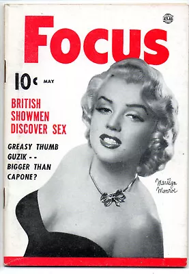 Focus Magazine May 1953. Marilyn Monroe Cover & Inside Front Cover. Dawn Addams • $22.95