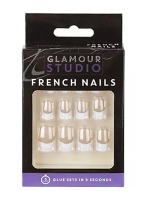 12 Elegant French False Nails With Glue 1Square Manicure Glue Sets In 5 Seconds • £3.48