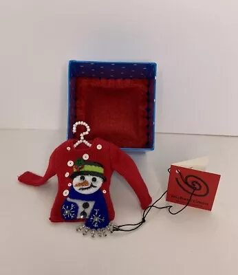 Michael Simon Snowman Frosty Ornament With Original Box Tag And Pillow • $27