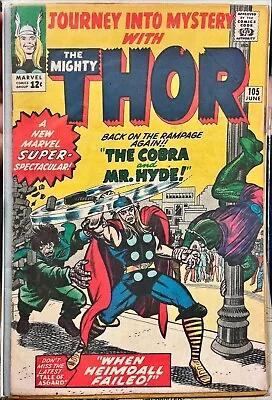 Journey Into Mystery With Thor #105 (Marvel June 1964) Coverless • $10