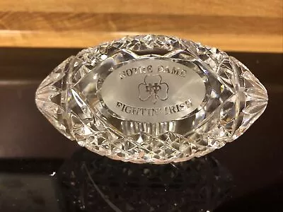 Notre Dame Fighting Irish Waterford Crystal Football Paperweight Rare Vintage • $299.98
