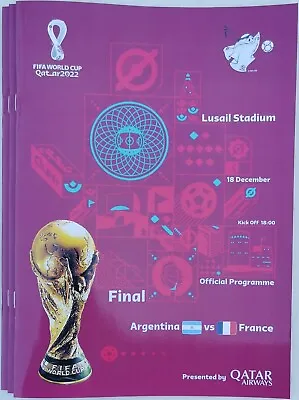£49.95 • Buy 2022 FIFA WORLD CUP QATAR OFFICIAL FINAL PROGRAMME ARGENTINA V FRANCE