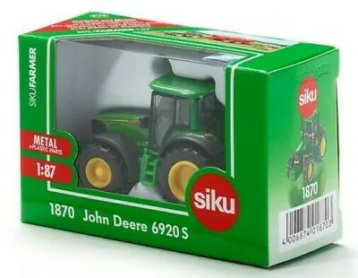 £9.99 • Buy SIKU FARMER 1:87 Scale 1870 JOHN DEERE 6920S TRACTOR Die Cast Metal & Plastic