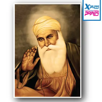 £4.99 • Buy Guru Nanak Dev Ji Poster Wall Art Print Picture Sikh Sikhism A3 A4 Laminated