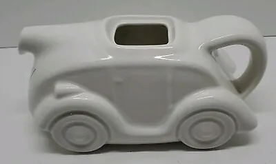 Vtg Vandor Antique Race Car White Ceramic Teapot Collectible 1978 Rare Tea Pot • $12.74