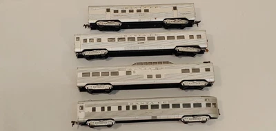 $10 • Buy HO Vintage 4 Car Set Of Athearn Santa Fe Passenger Cars Coach RPO Vistadome Obs