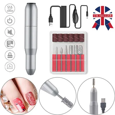 Toe Nail Grinder Electric Nail File Buffer Professional Drill Manicure Pedicure • £6.98