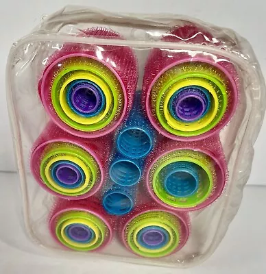 Conair Voluminous Curls Rollers Self Grip 31 PC Curlers Multi-color  Zipper Case • $8.99