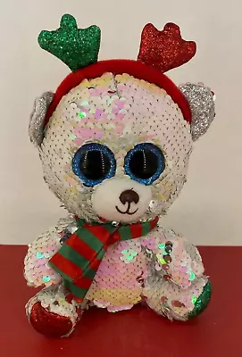 TY 🐾 BEANIE BOOS 🐾 Flipables Mistletoe Christmas Bear - Soft Toy Plush • $15