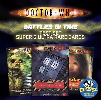 Dr Doctor Who Battles In Time TEST SET SUPER AND ULTRA RARE Cards - RESTOCKED • $38.70