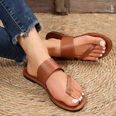 Summer Flip Flop Womens Non-slip Flats Thong Roman Sandals Casual Beach Slippers • $24.66