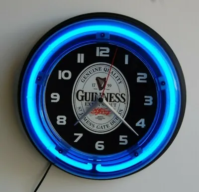 Guinness Beer Logo Neon Wall Clock • $79