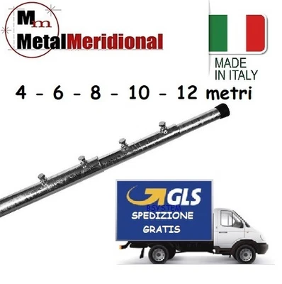 Palo Telescopico Pesante 4 Metri 2 X 2 Metri Da 1,5 Mm Zincato A Fuoco Made In Italy 4 Mt 6134173