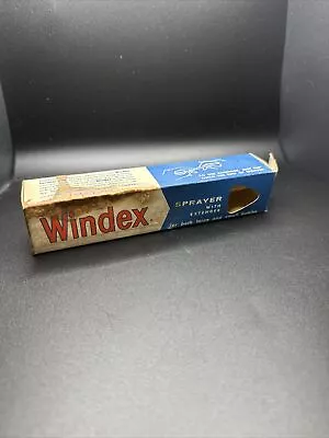 Vintage 1950 WINDEX SPRAYER W/ EXTENDER Original Sealed Box * Blue Aluminum Cap • $19.99