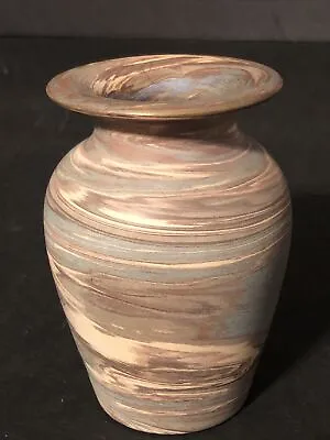 Antique Mission Niloak Vase 1925-30 Swirl Pottery 4 1/2  Tall • $90.99