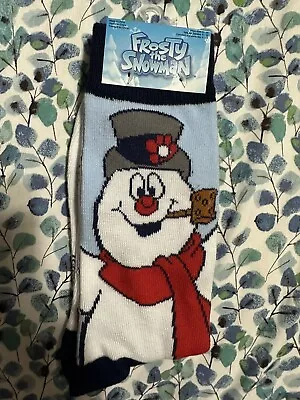 Frosty The Snowman Merry Christmas Men's 1 Pair Of Socks Size 6-12 • $8.49