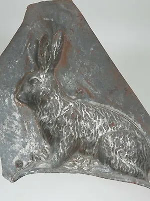 Vintage Chocolate Mold Rabbit With Eggs Tin Mold Candy Easter Bunny 1 Side 7  • $65.54