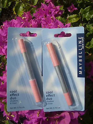 2 Maybelline Cool Effect Cooling Eyeliner Eye Shadow Duo #02 Frosty Pink • $12.04