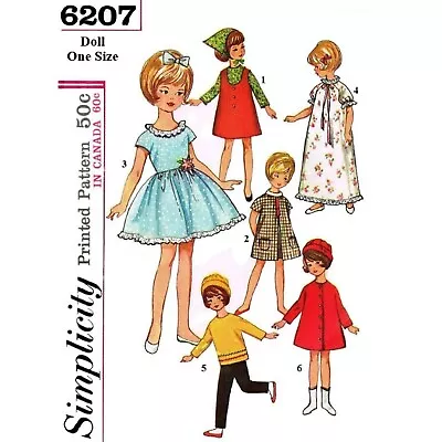 8  Ginny Doll Clothes Pattern NASB Muffie Penny Brite Riley Simplicity 6207 • $9.95