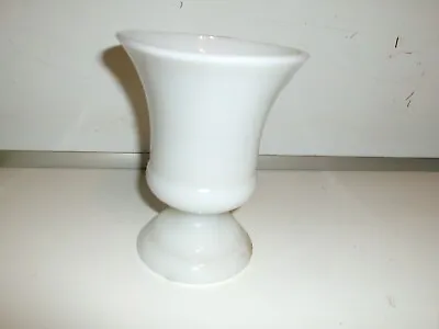 Vintage White Milk Glass Bud Vase 6  TALL X 4 1/2  DIAMETEER • $10